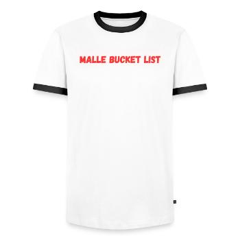 Malle Bucket List Party Junggesellenabschied - Männer Kontrast-T-Shirt - Weiß/Schwarz - Vorne - AI Model Female 172 light (172cm) & AI Model Male 178 dark (178cm)