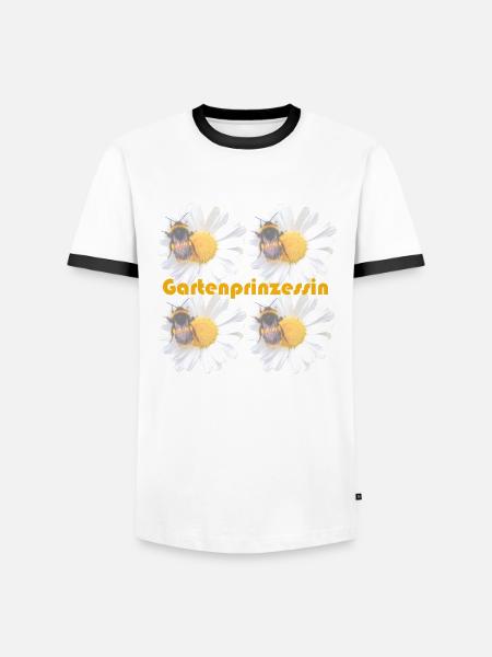 Gartenprinzessin - Männer Kontrast-T-Shirt - Weiß/Schwarz