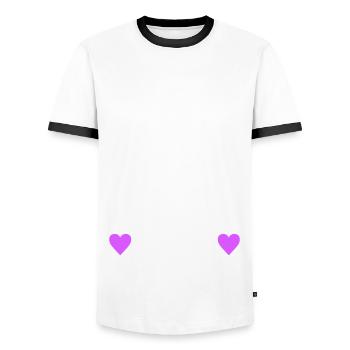 Hen Party Crew Hen - Men's Ringer Shirt - white/black - Front - AI Model Female 172 light (172cm) & AI Model Male 178 dark (178cm)