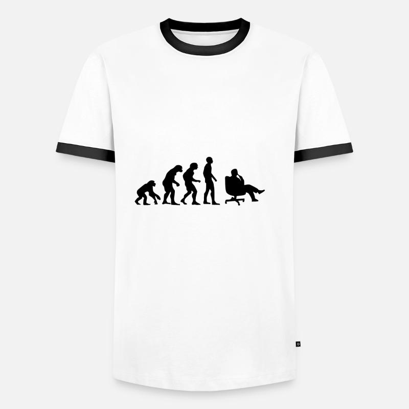 Evolution executive office - Men's Ringer Shirt - white/black