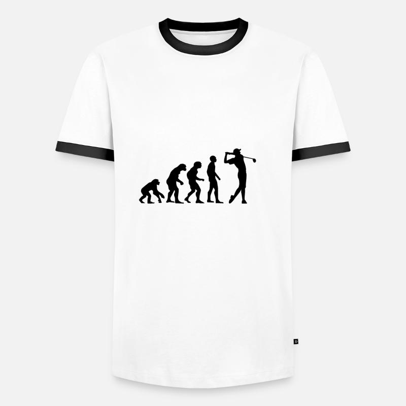 Evolution Golf - Men's Ringer Shirt - white/black