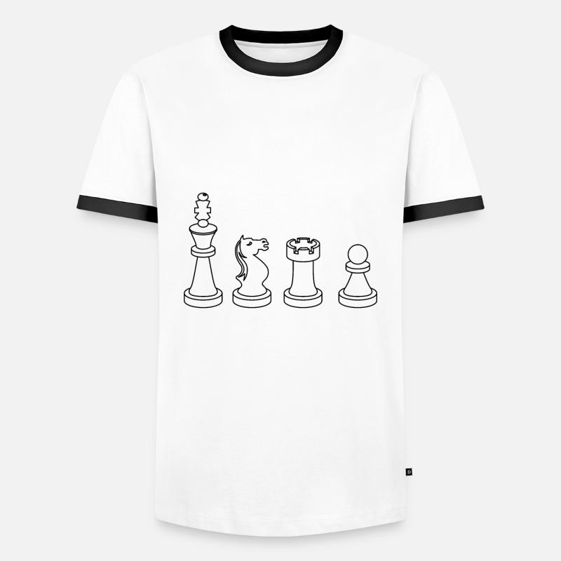 chess - Men's Ringer Shirt - white/black