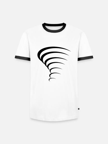 Conception de tornade - T-shirt contrasté Homme - blanc/noir
