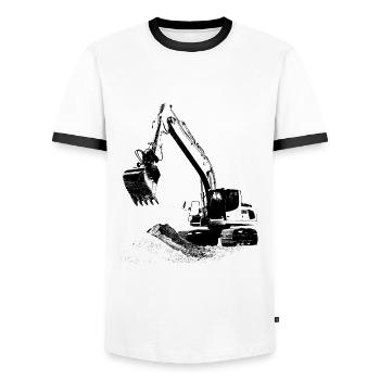Excavator - Männer Kontrast-T-Shirt - Weiß/Schwarz - Vorne - AI Model Female 172 light (172cm) & AI Model Male 178 dark (178cm)