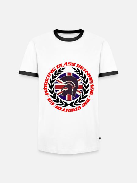 ARBEITSKLASSEN-SKINHEADS 69 - Männer Kontrast-T-Shirt - Weiß/Schwarz