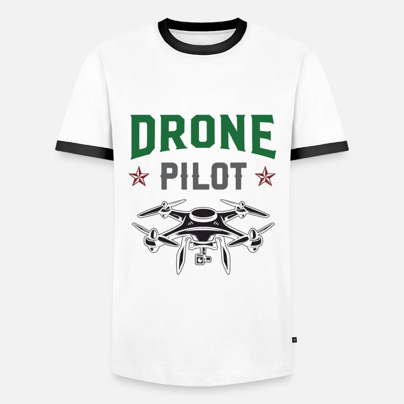 Drone Pilot - Men's Ringer Shirt - white/black