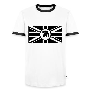 début reggae Noir - T-shirt contrasté Homme - blanc/noir - Devant - AI Model Female 172 light (172cm) & AI Model Male 178 dark (178cm)