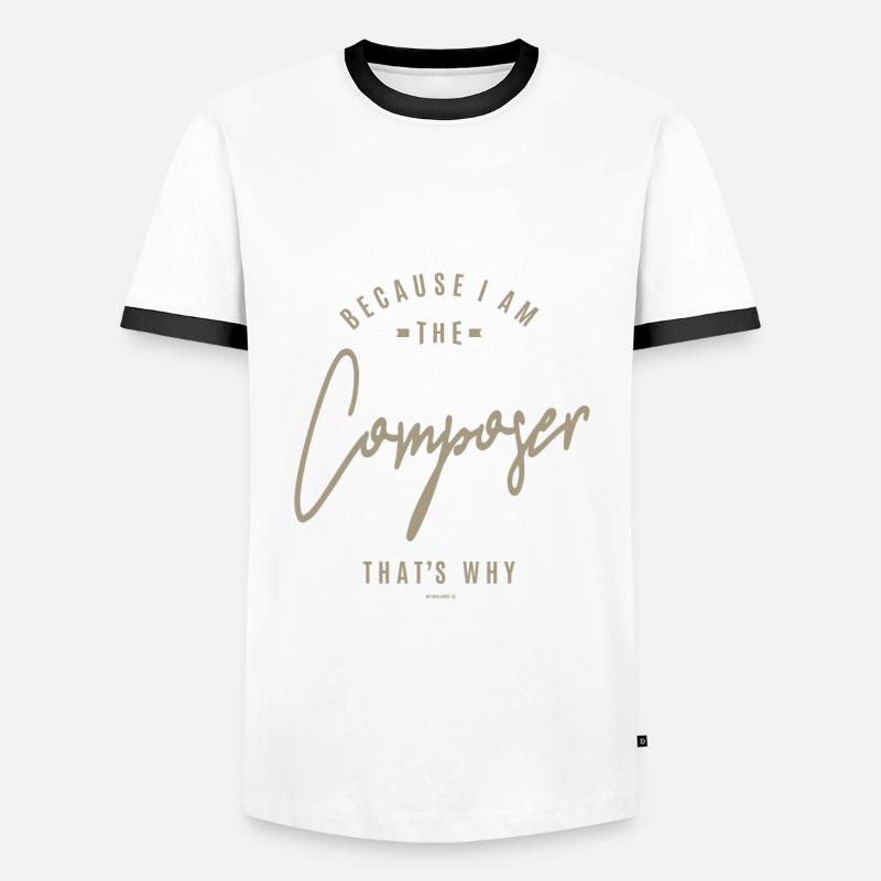 Composer - Men's Ringer Shirt - white/black
