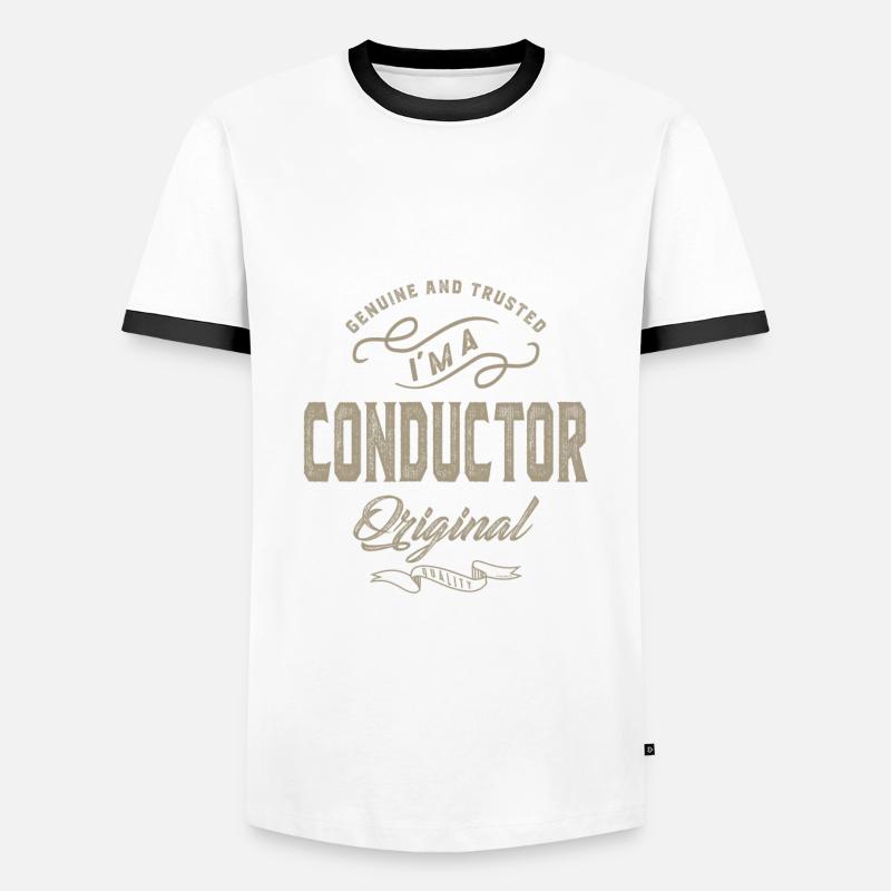 Ich bin Dirigent - Männer Kontrast-T-Shirt - Weiß/Schwarz