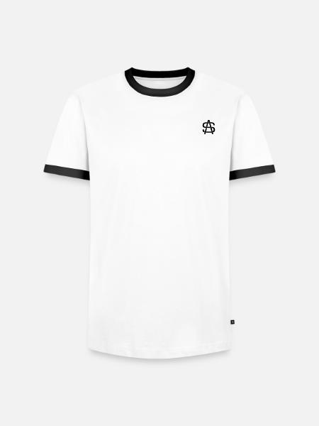 SA Logo - T-shirt contrasté Homme - blanc/noir