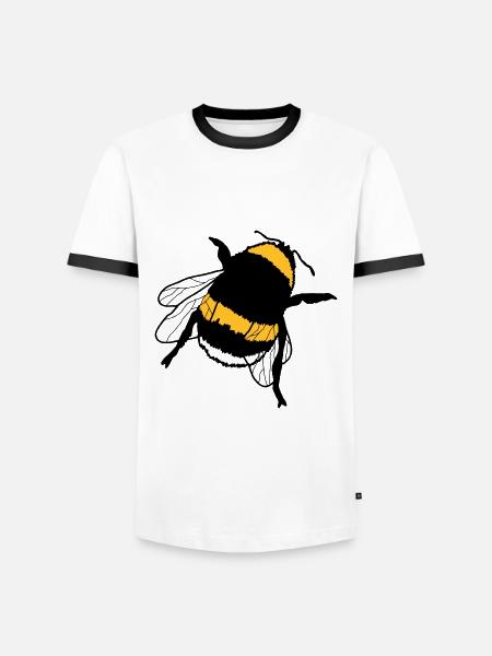 abejorro - Camiseta contraste hombre - blanca/negro