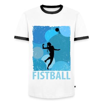 Fistball Fistball Joueurs Fistball Joueurs - T-shirt contrasté Homme - blanc/noir - Devant - AI Model Female 172 light (172cm) & AI Model Male 178 dark (178cm)