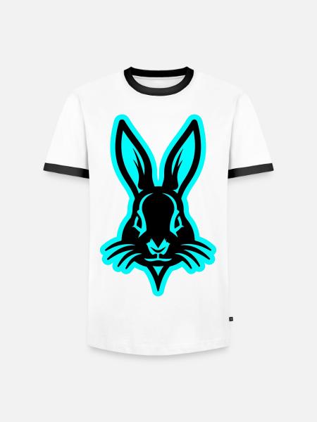 Bunny, Easter Bunny, Head Easter - Men's Ringer Shirt - white/black