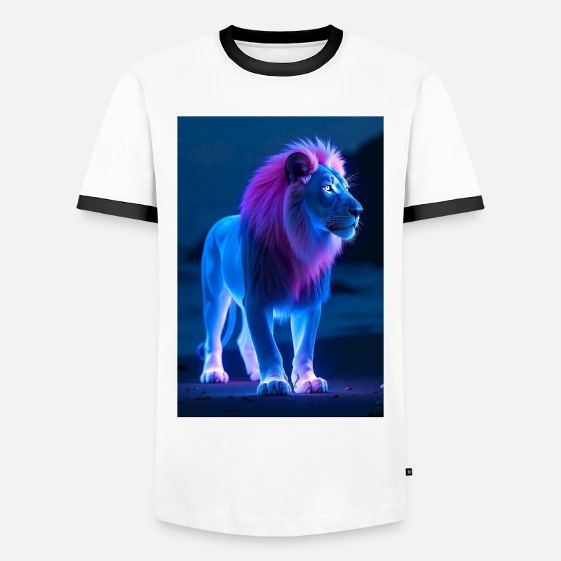 Animal Magic Leo - Men's Ringer Shirt - white/black