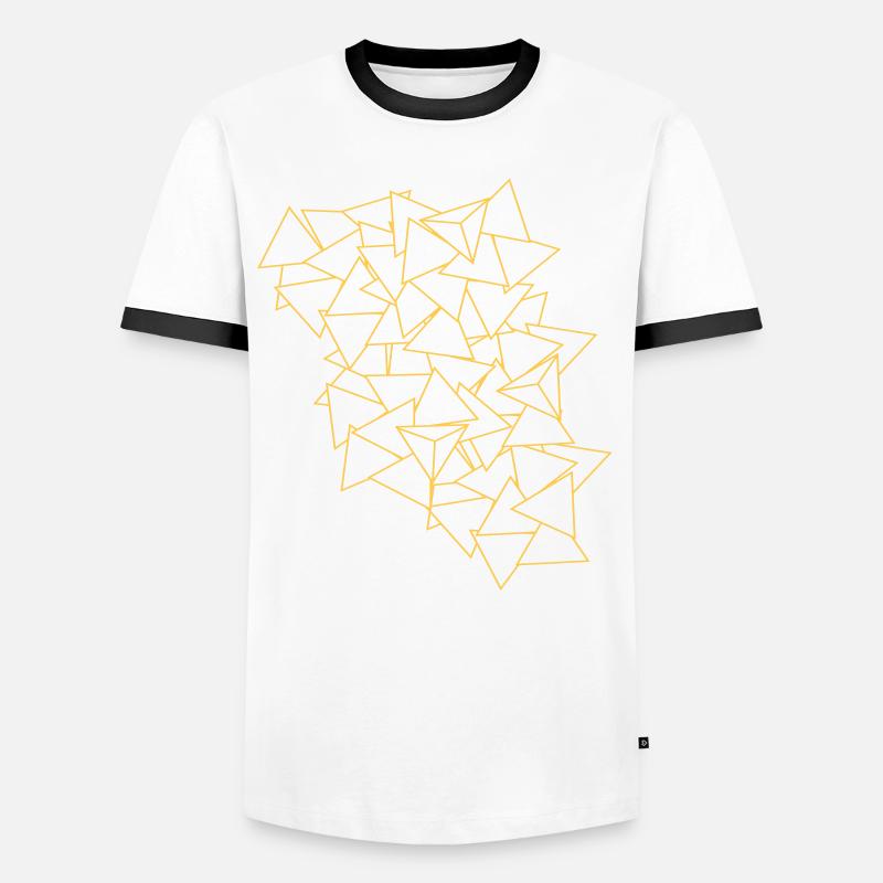 triangles - Men's Ringer Shirt - white/black