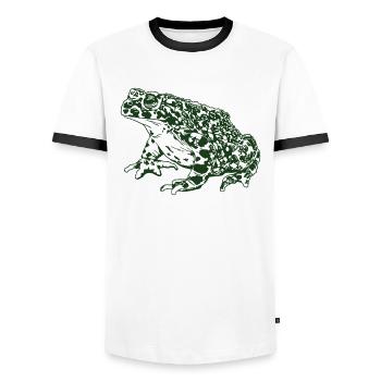 Crapaud Grenouille Graphique Amphibien Aquatique Grenouille Amoureux - T-shirt contrasté Homme - blanc/noir - Devant - AI Model Female 172 light (172cm) & AI Model Male 178 dark (178cm)