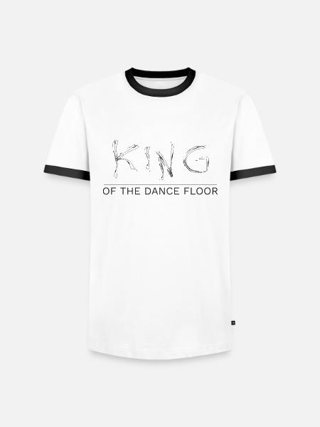 König der Tanzfläche - Männer Kontrast-T-Shirt - Weiß/Schwarz