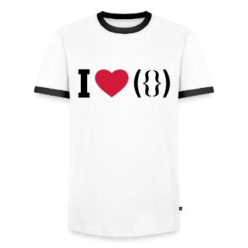 Porn - Vagina - Männer Kontrast-T-Shirt - Weiß/Schwarz - Vorne - AI Model Female 172 light (172cm) & AI Model Male 178 dark (178cm)