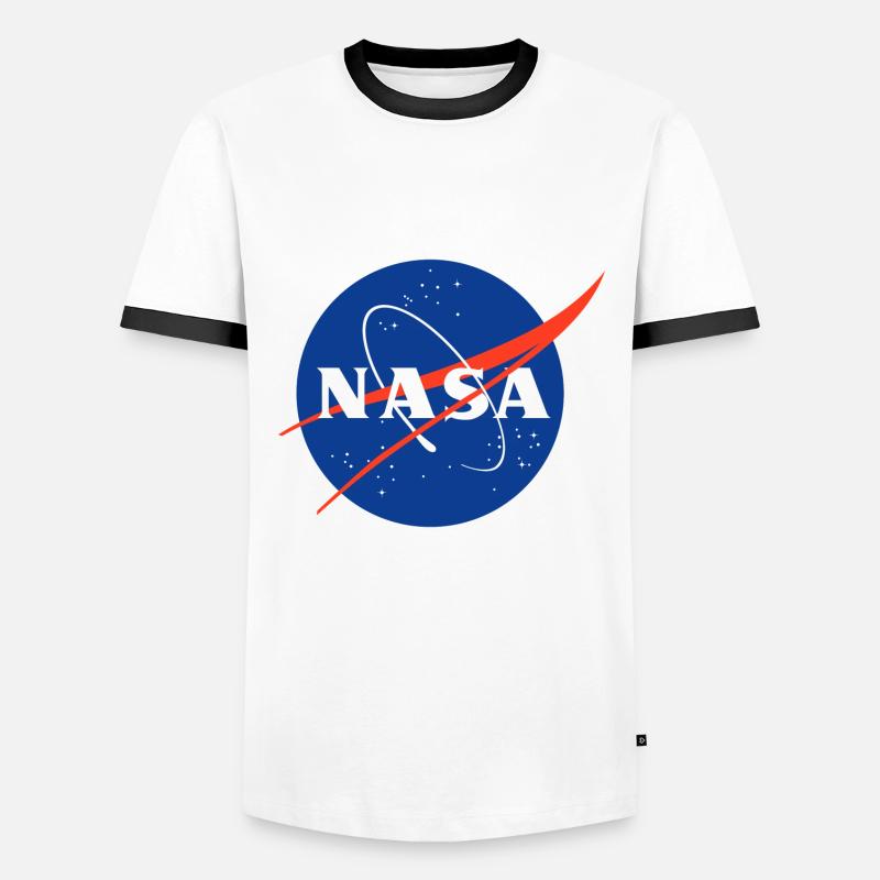 Logo classico della NASA - Maglietta Contrast da uomo - bianco/nero