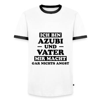Azubi Spruch Lehrling Auszubildende Azubi Geschenk - Männer Kontrast-T-Shirt - Weiß/Schwarz - Vorne - AI Model Female 172 light (172cm) & AI Model Male 178 dark (178cm)