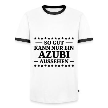 Azubi Spruch Lehrling Job Lustiges Azubi Geschenk - Männer Kontrast-T-Shirt - Weiß/Schwarz - Vorne - AI Model Female 172 light (172cm) & AI Model Male 178 dark (178cm)