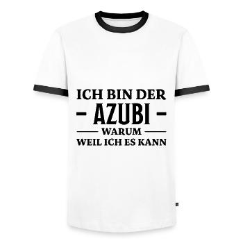 Azubi Spruch Lehrling Job Lustiges Azubi Geschenk - Männer Kontrast-T-Shirt - Weiß/Schwarz - Vorne - AI Model Female 172 light (172cm) & AI Model Male 178 dark (178cm)