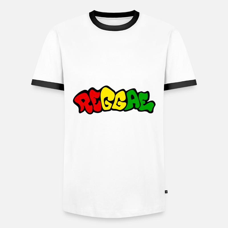 reggae - Men's Ringer Shirt - white/black