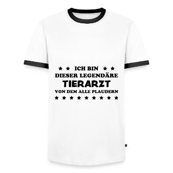 Tierarzt Lustige Spruch Beruf Tierarzt Geschenk - Männer Kontrast-T-Shirt - Weiß/Schwarz - Vorne - AI Model Female 172 light (172cm) & AI Model Male 178 dark (178cm)