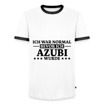 Azubi Spruch Lehrling Job Lustiges Azubi Geschenk - Männer Kontrast-T-Shirt - Weiß/Schwarz - Vorne - AI Model Female 172 light (172cm) & AI Model Male 178 dark (178cm)
