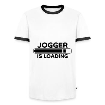 Jogger Spruch Fun Laufen Lustiges Jogging Geschenk - Männer Kontrast-T-Shirt - Weiß/Schwarz - Vorne - AI Model Female 172 light (172cm) & AI Model Male 178 dark (178cm)