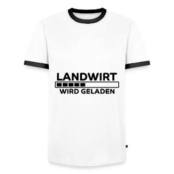 Landwirt Spruch Traktor Lustiges Landwirt Geschenk - Männer Kontrast-T-Shirt - Weiß/Schwarz - Vorne - AI Model Female 172 light (172cm) & AI Model Male 178 dark (178cm)