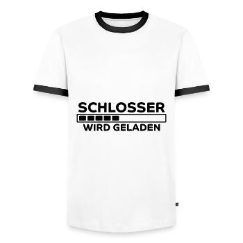 Schlosser Spruch Beruf Lustiges Schlosser Geschenk - Männer Kontrast-T-Shirt - Weiß/Schwarz - Vorne - AI Model Female 172 light (172cm) & AI Model Male 178 dark (178cm)