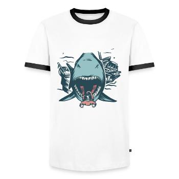 Tauchen Scuba Tauchlehrer Urlaub Sommer Geschenk - Männer Kontrast-T-Shirt - Weiß/Schwarz - Vorne - AI Model Female 172 light (172cm) & AI Model Male 178 dark (178cm)