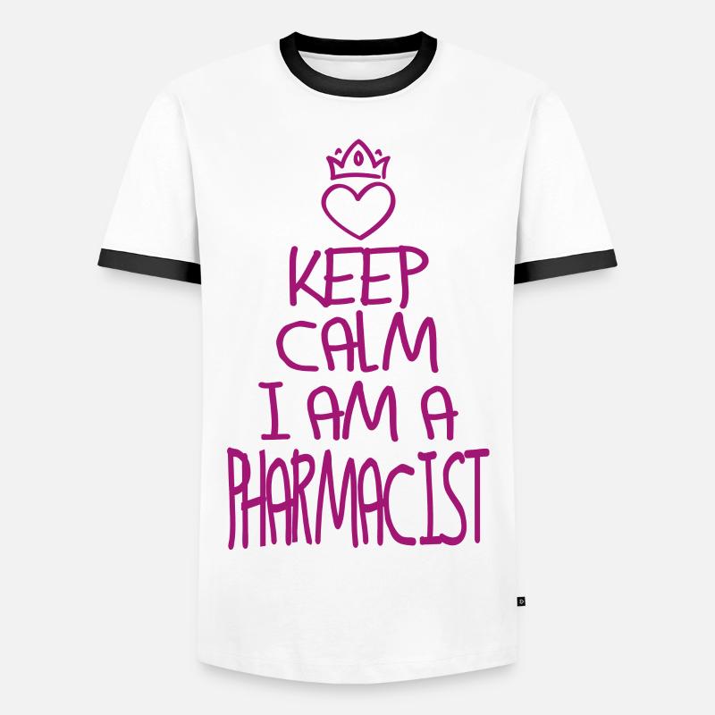Keep Calm Apotheker cool - Männer Kontrast-T-Shirt - Weiß/Schwarz