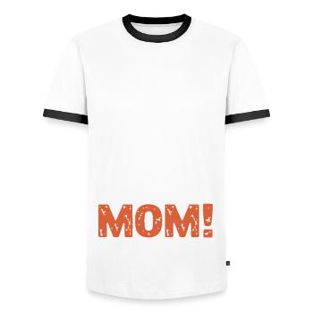 It's not a phase mom! Emo Goth Alternative - Men's Ringer Shirt - white/black - Front - AI Model Female 172 light (172cm) & AI Model Male 178 dark (178cm)