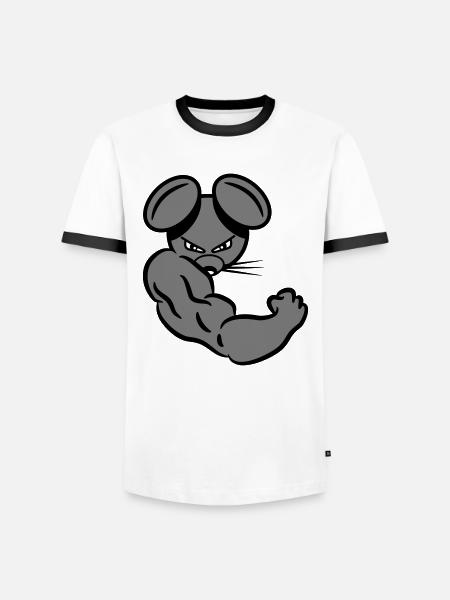 Steve strong - Men's Ringer Shirt - white/black