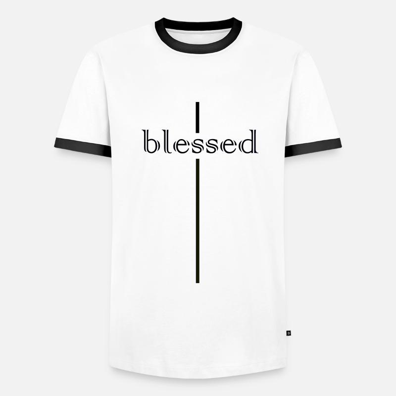 Jesus - Männer Kontrast-T-Shirt - Weiß/Schwarz