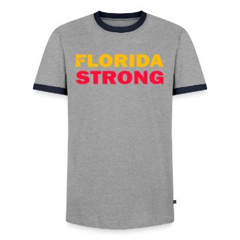 Florida Stark - Männer Kontrast-T-Shirt - Grau/Navy  - Vorne - AI Model Female 172 light (172cm) & AI Model Male 178 light (178cm)