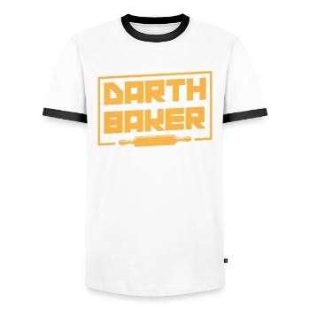 Baker Gifts- Baker Tshirt - Men's Ringer Shirt - white/black - Front - AI Model Female 172 light (172cm) & AI Model Male 178 dark (178cm)