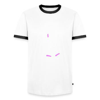 Running Marathon Woman Icon - Men's Ringer Shirt - white/black - Front - AI Model Female 172 light (172cm) & AI Model Male 178 dark (178cm)