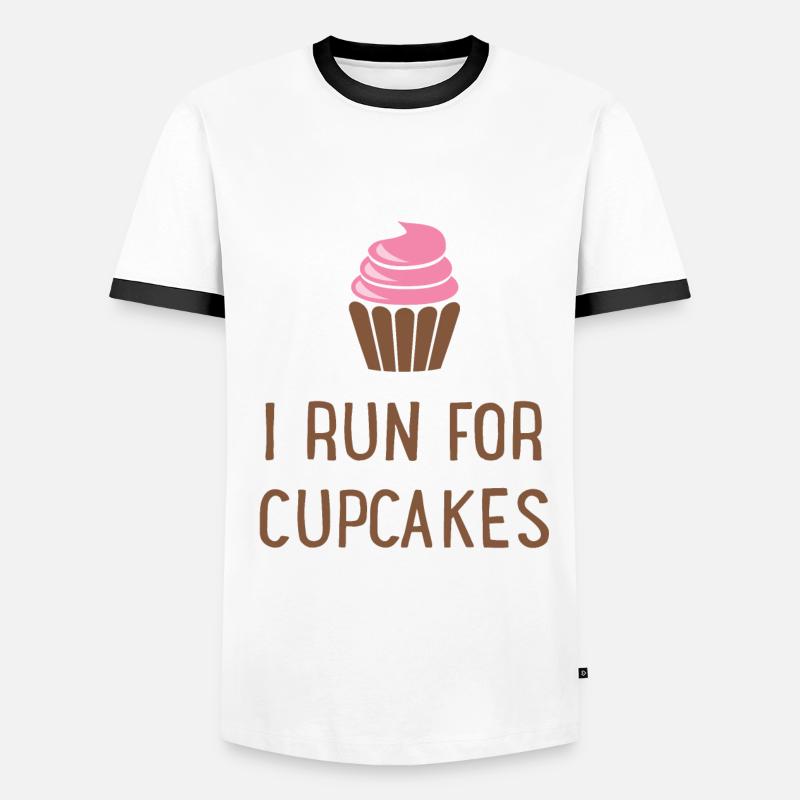 Cupcakes - Männer Kontrast-T-Shirt - Weiß/Schwarz