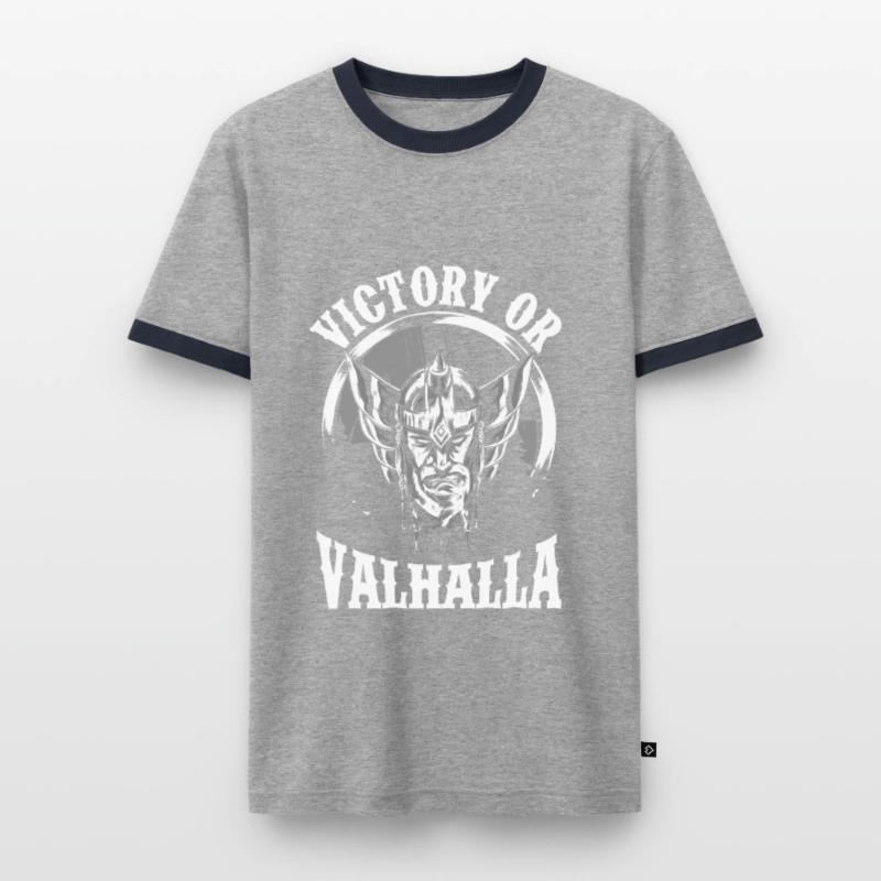 Sieg Oder Walhalla wikinger Männer Kontrast-T-Shirt