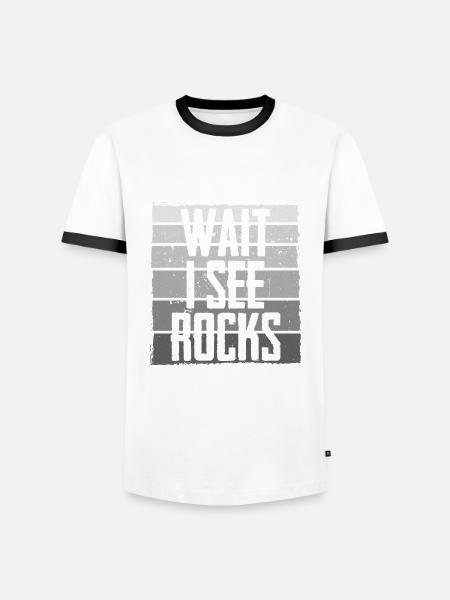 Warte ich sehe Steine - Männer Kontrast-T-Shirt -