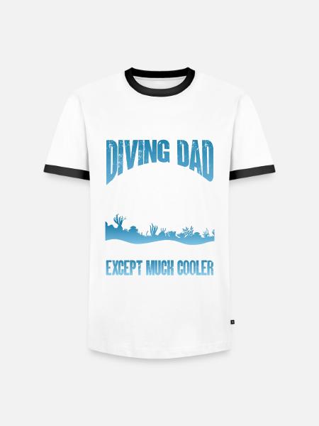 Diving father - Men's Ringer Shirt -
