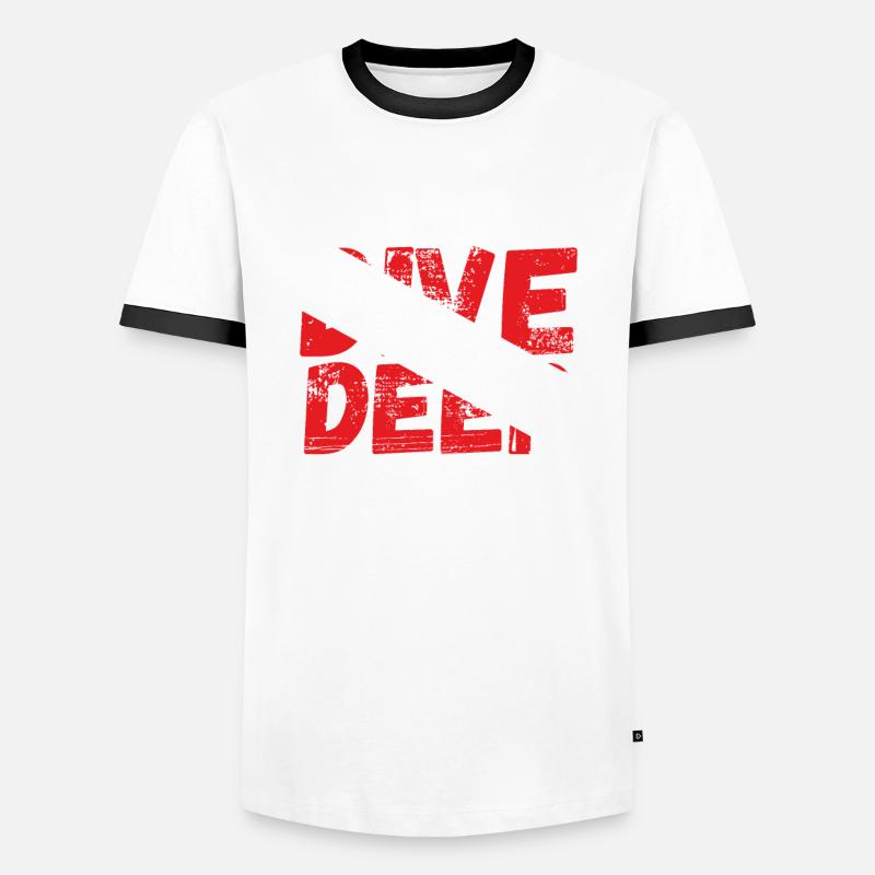 Dive deep A diver - Men's Ringer Shirt - undefined