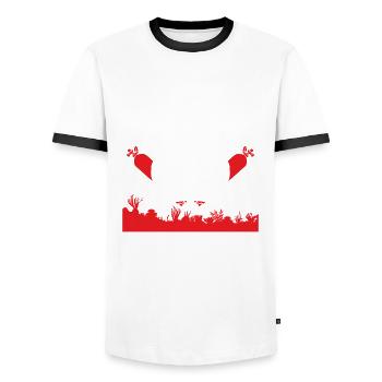 Plonger Tant de choses ne peuvent pas être faites - T-shirt contrasté Homme - blanc/noir - Devant - AI Model Female 172 light (172cm) & AI Model Male 178 dark (178cm)