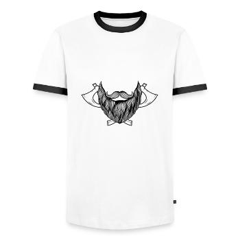 Ich Bin Kein Hipster - Männer Kontrast-T-Shirt - Weiß/Schwarz - Vorne - AI Model Female 172 light (172cm) & AI Model Male 178 dark (178cm)