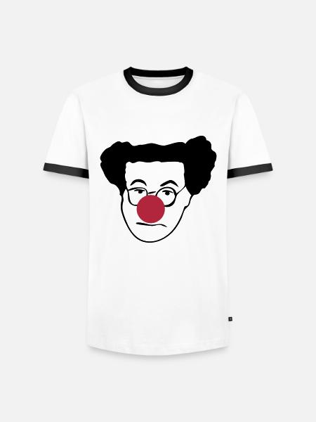 COLUCHE - T-shirt contrasté Homme - blanc/noir