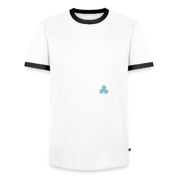 Bretagne Frôler La Perfection Cadeau Breton Breizh - T-shirt contrasté Homme - blanc/noir - Devant - AI Model Female 172 light (172cm) & AI Model Male 178 dark (178cm)