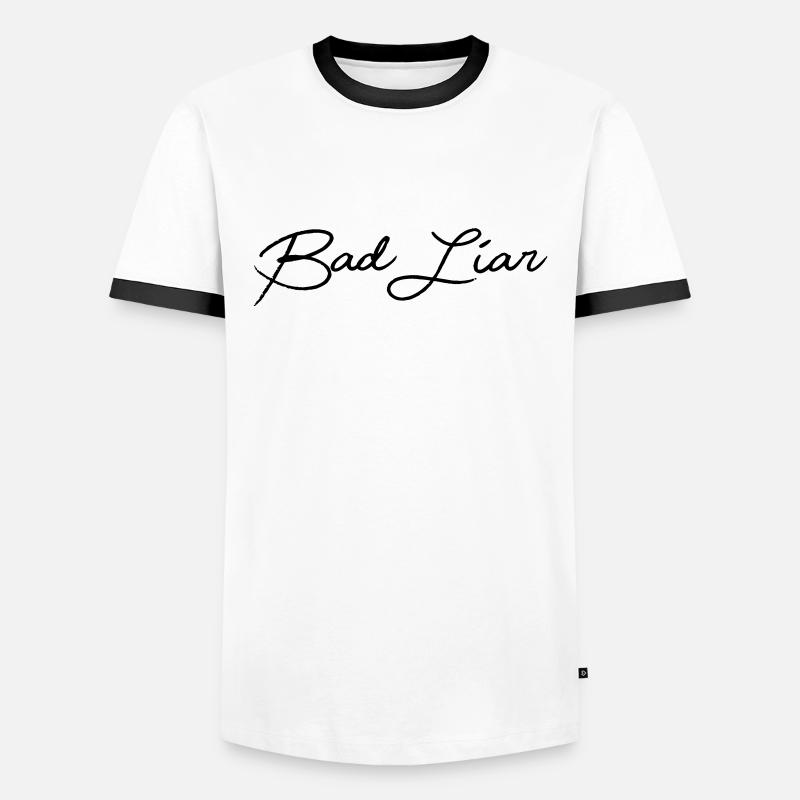 Bad Liar - Men's Ringer Shirt - white/black